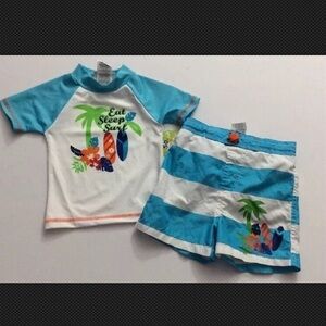 NWT Mick Mack Baby Boy Bath Suit Set 24 Mo…